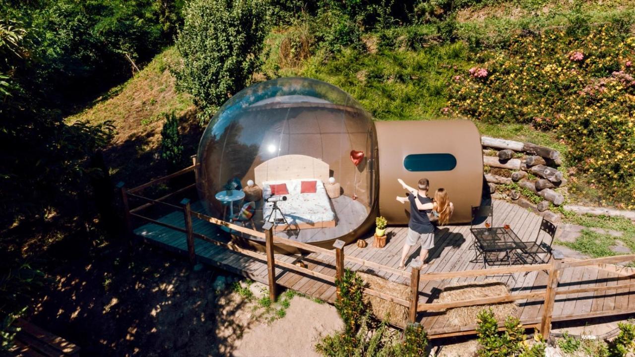 לינה וארוחת בוקר Sant'Orsola Maso La Marianna Bubble Glamping In Trentino מראה חיצוני תמונה